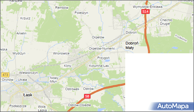 mapa Przygoń, Przygoń na mapie Targeo