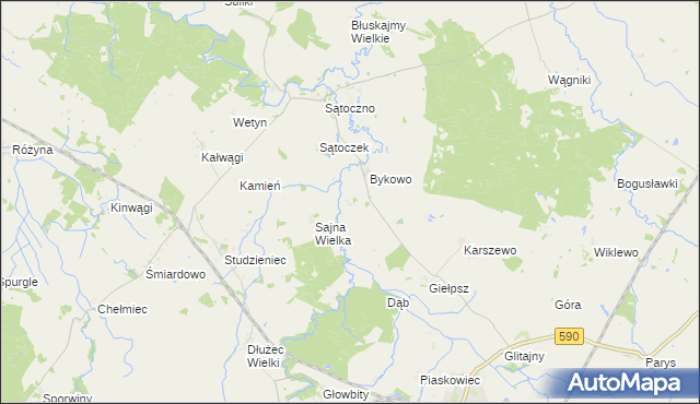 mapa Słępy, Słępy na mapie Targeo