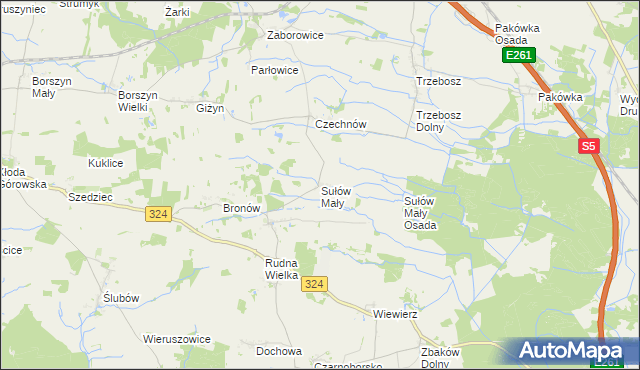 mapa Sułów Mały, Sułów Mały na mapie Targeo