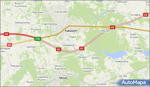 mapa Szymony, Szymony na mapie Targeo