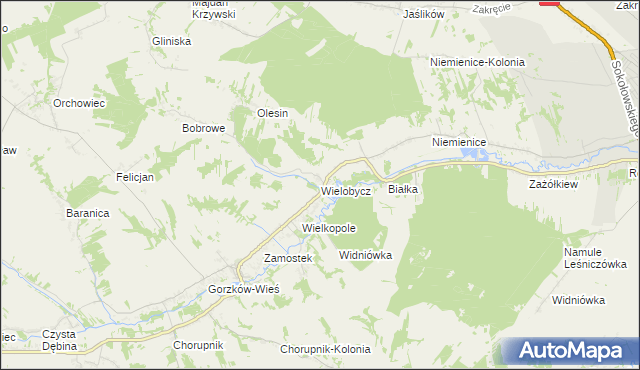 mapa Wielobycz, Wielobycz na mapie Targeo