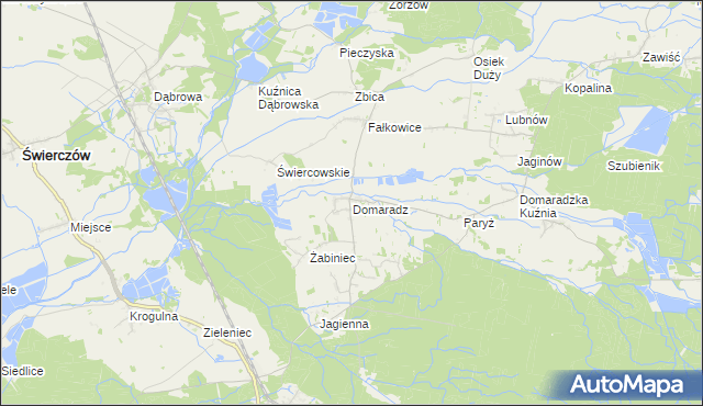 mapa Domaradz gmina Pokój, Domaradz gmina Pokój na mapie Targeo