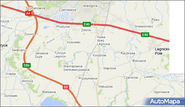 mapa Koiszków, Koiszków na mapie Targeo