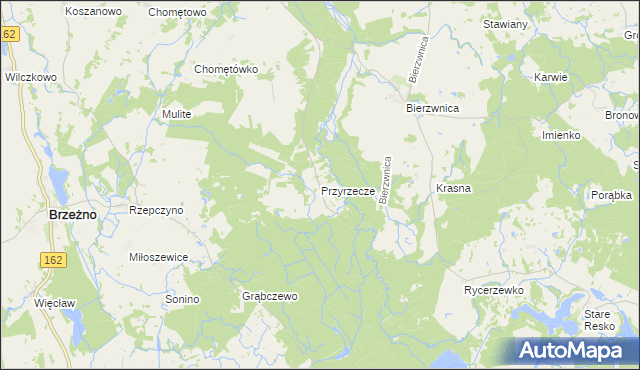 mapa Przyrzecze, Przyrzecze na mapie Targeo