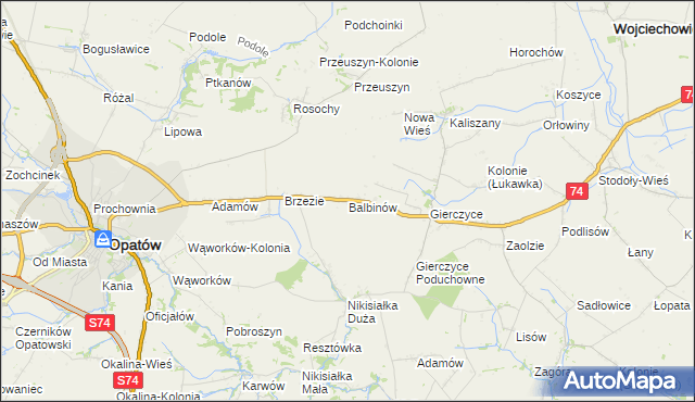 mapa Balbinów, Balbinów na mapie Targeo