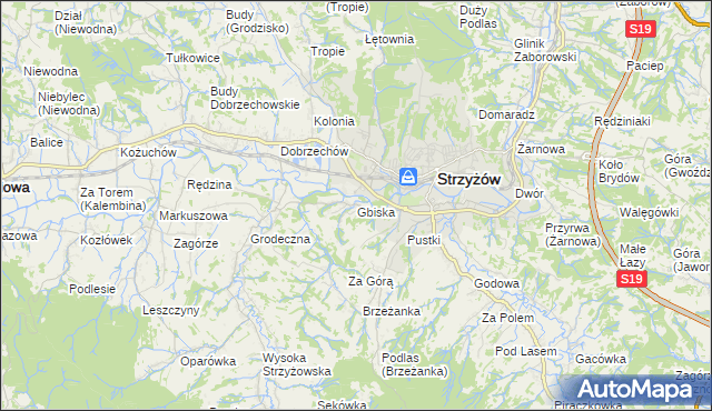 mapa Gbiska, Gbiska na mapie Targeo