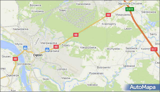 mapa Kleszczówka, Kleszczówka na mapie Targeo