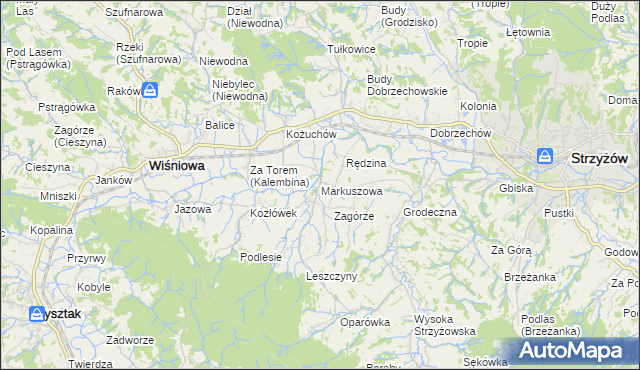 mapa Markuszowa, Markuszowa na mapie Targeo