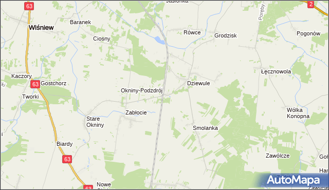 mapa Januszówka gmina Zbuczyn, Januszówka gmina Zbuczyn na mapie Targeo