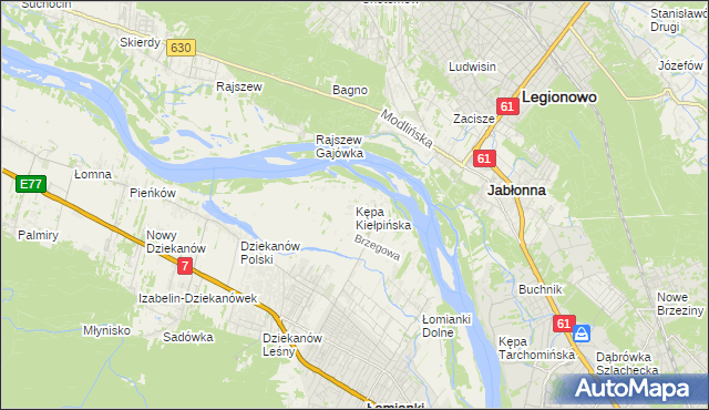 mapa Kępa Kiełpińska, Kępa Kiełpińska na mapie Targeo