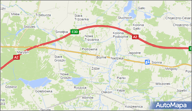 mapa Bojmie, Bojmie na mapie Targeo