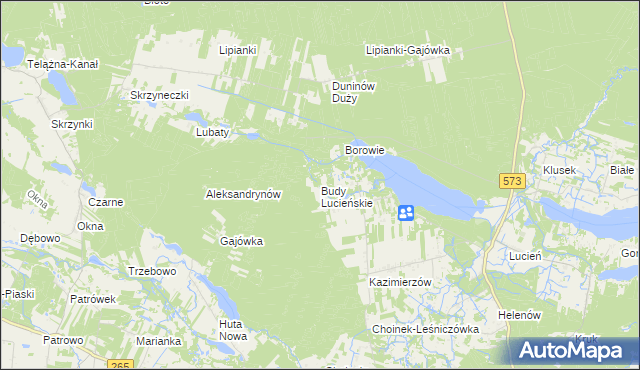 mapa Budy Lucieńskie, Budy Lucieńskie na mapie Targeo