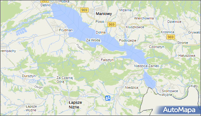 mapa Falsztyn, Falsztyn na mapie Targeo