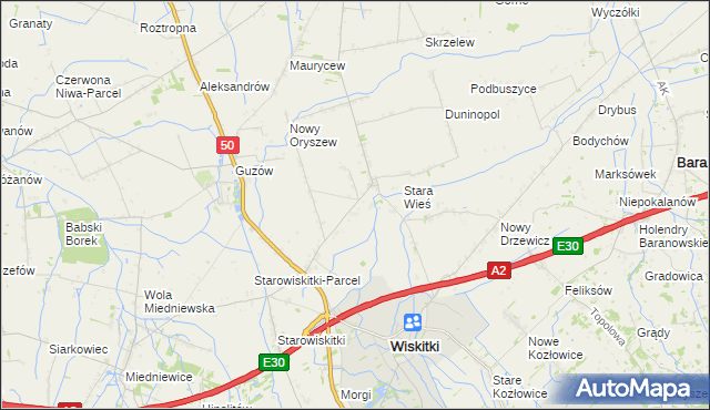 mapa Janówek gmina Wiskitki, Janówek gmina Wiskitki na mapie Targeo