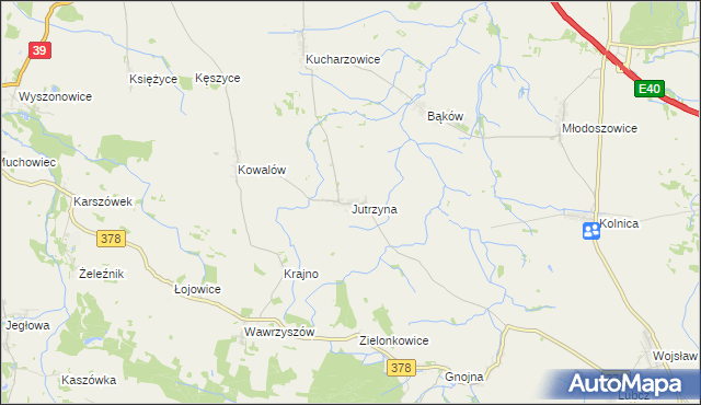 mapa Jutrzyna, Jutrzyna na mapie Targeo