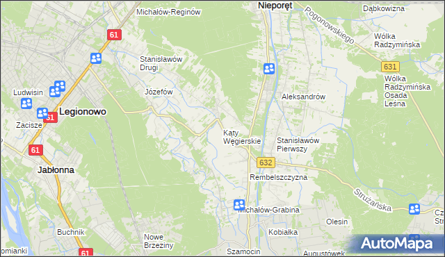 mapa Kąty Węgierskie, Kąty Węgierskie na mapie Targeo