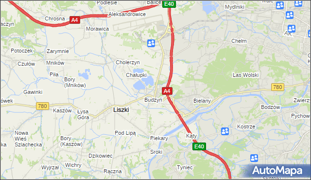 mapa Kryspinów, Kryspinów na mapie Targeo