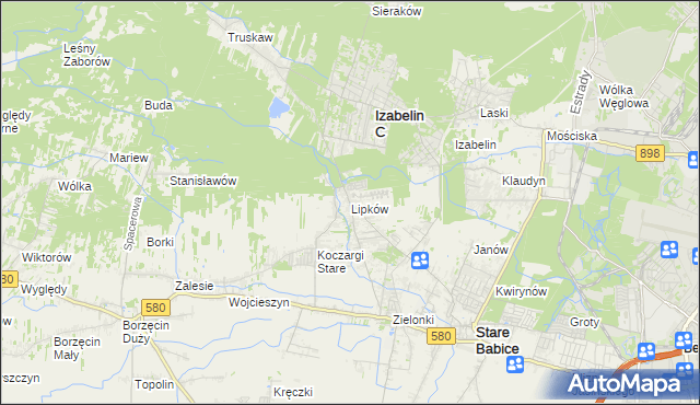 mapa Lipków, Lipków na mapie Targeo