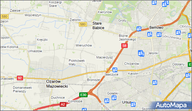 mapa Macierzysz, Macierzysz na mapie Targeo