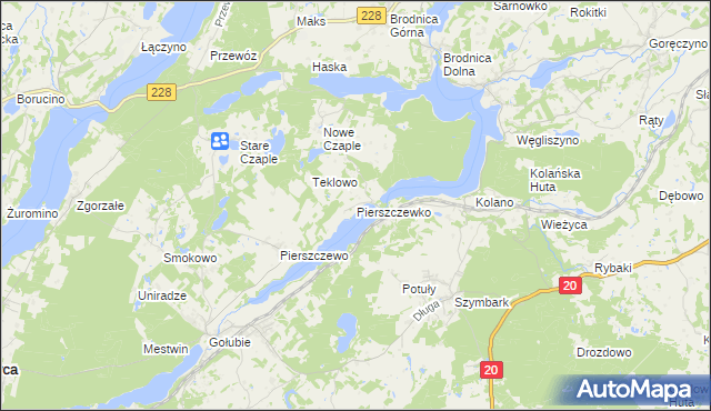 mapa Pierszczewko, Pierszczewko na mapie Targeo