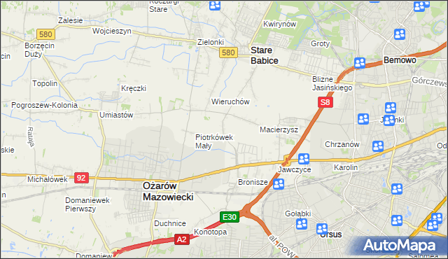 mapa Piotrkówek Duży, Piotrkówek Duży na mapie Targeo