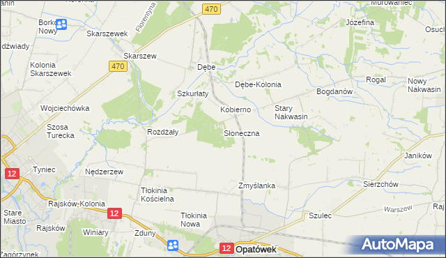 mapa Słoneczna, Słoneczna na mapie Targeo