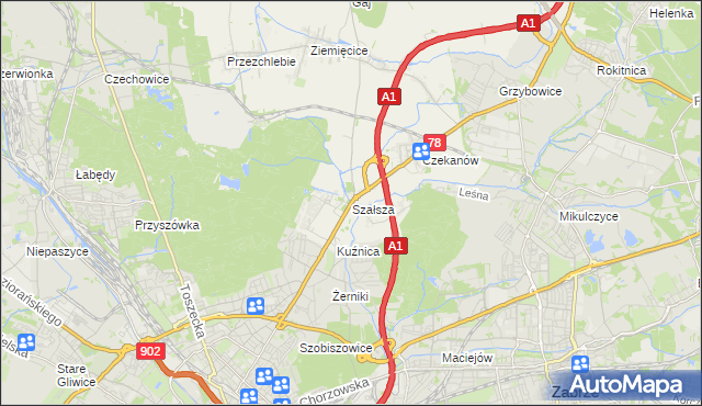 mapa Szałsza, Szałsza na mapie Targeo