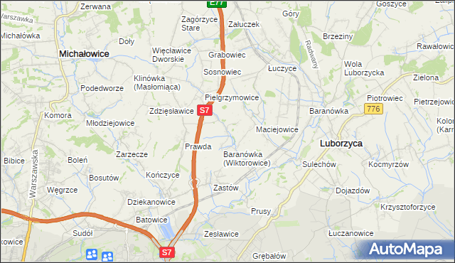 mapa Wiktorowice, Wiktorowice na mapie Targeo