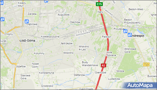 mapa Wiskitno A-Las, Wiskitno A-Las na mapie Targeo