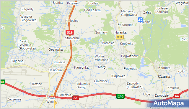 mapa Wólka Podleśna, Wólka Podleśna na mapie Targeo