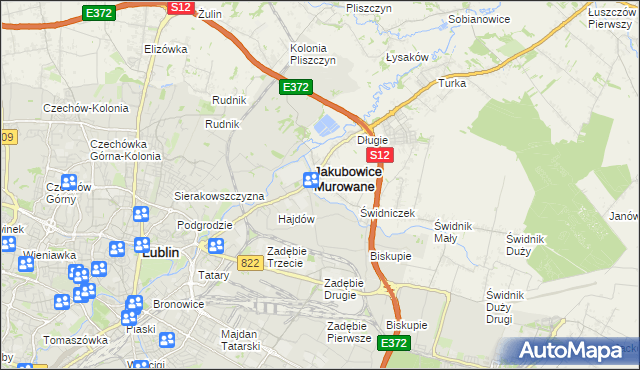 mapa Wólka powiat lubelski, Wólka powiat lubelski na mapie Targeo