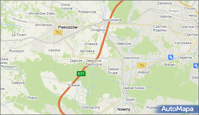 mapa Janów gmina Piekoszów, Janów gmina Piekoszów na mapie Targeo