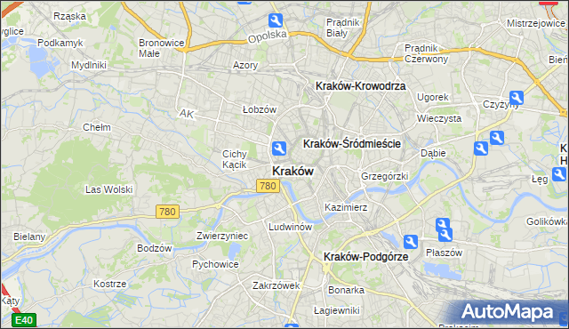 mapa Nowy Świat gmina Kraków, Nowy Świat gmina Kraków na mapie Targeo