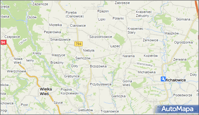 mapa Owczary gmina Zielonki, Owczary gmina Zielonki na mapie Targeo