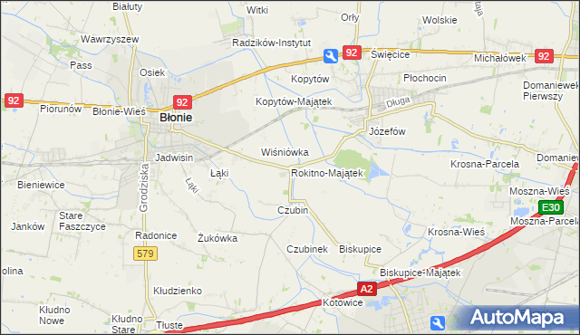 mapa Rokitno-Majątek, Rokitno-Majątek na mapie Targeo