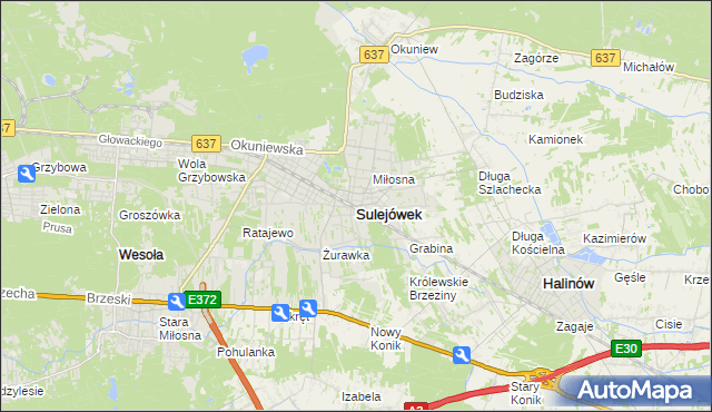 mapa Sulejówek, Sulejówek na mapie Targeo