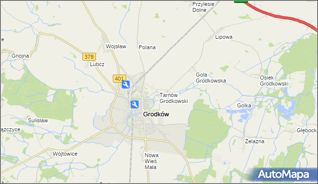 mapa Tarnów Grodkowski, Tarnów Grodkowski na mapie Targeo