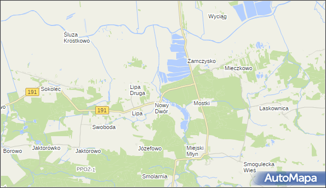 mapa Prostkowo, Prostkowo na mapie Targeo