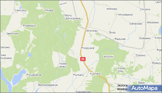 mapa Proszyska, Proszyska na mapie Targeo