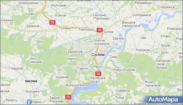 mapa Czchów, Czchów na mapie Targeo