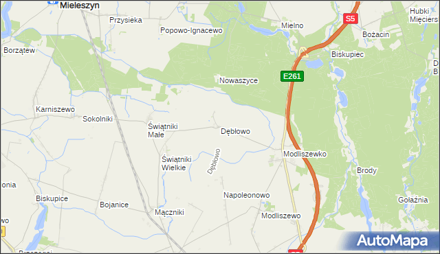 mapa Dębłowo, Dębłowo na mapie Targeo