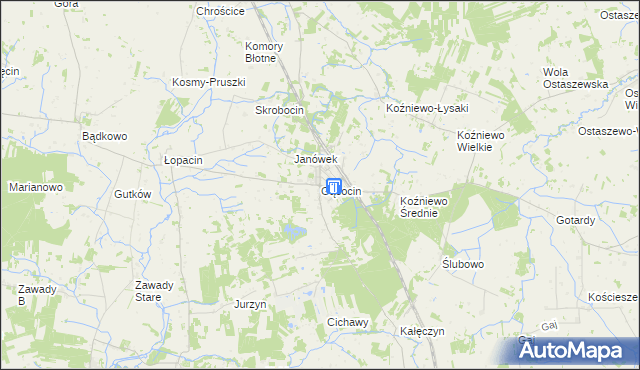mapa Gąsocin, Gąsocin na mapie Targeo