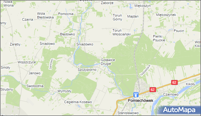 mapa Goławice Drugie, Goławice Drugie na mapie Targeo