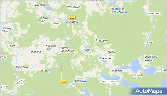 mapa Karpno gmina Lipnica, Karpno gmina Lipnica na mapie Targeo