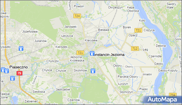 mapa Konstancin-Jeziorna, Konstancin-Jeziorna na mapie Targeo