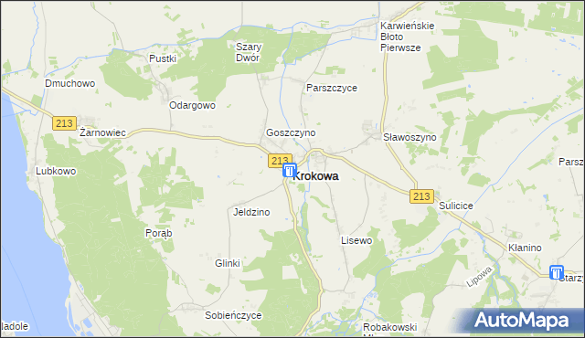 mapa Krokowa, Krokowa na mapie Targeo