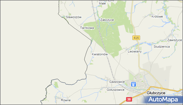 mapa Kwiatoniów, Kwiatoniów na mapie Targeo