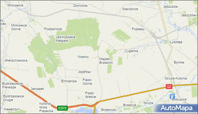mapa Majdan Brzezicki, Majdan Brzezicki na mapie Targeo