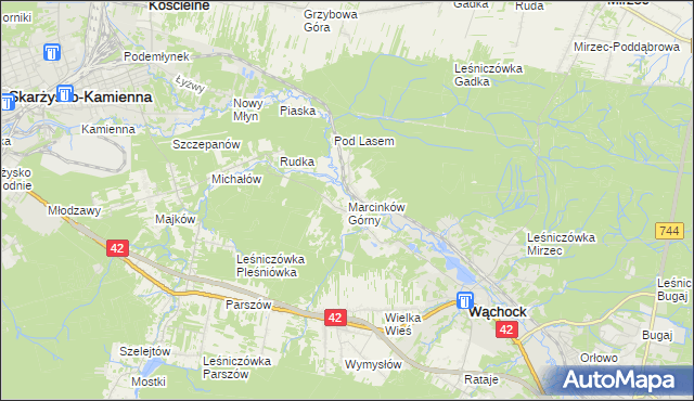 mapa Marcinków Górny, Marcinków Górny na mapie Targeo