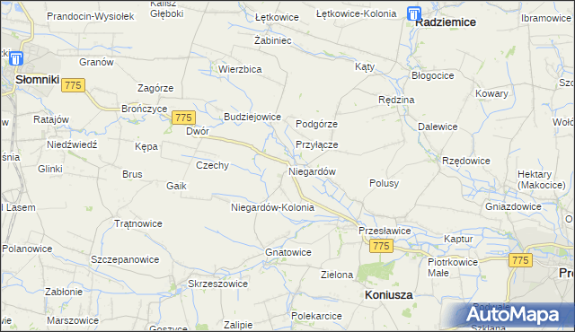 mapa Niegardów, Niegardów na mapie Targeo